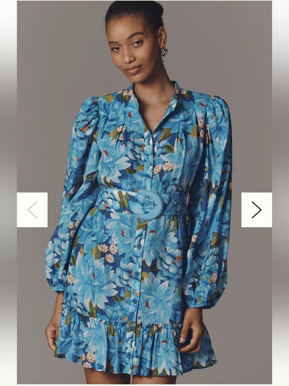 NWT Farm Rio x Anthropologie
Long-Sleeve Mini Swing Dress